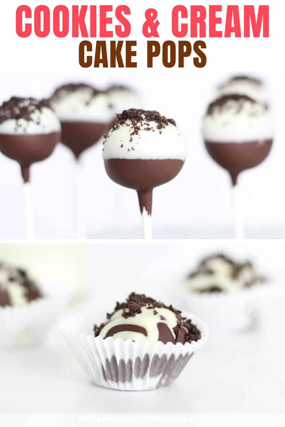 Cookies and Cream Cakepops new Pin graphic 1