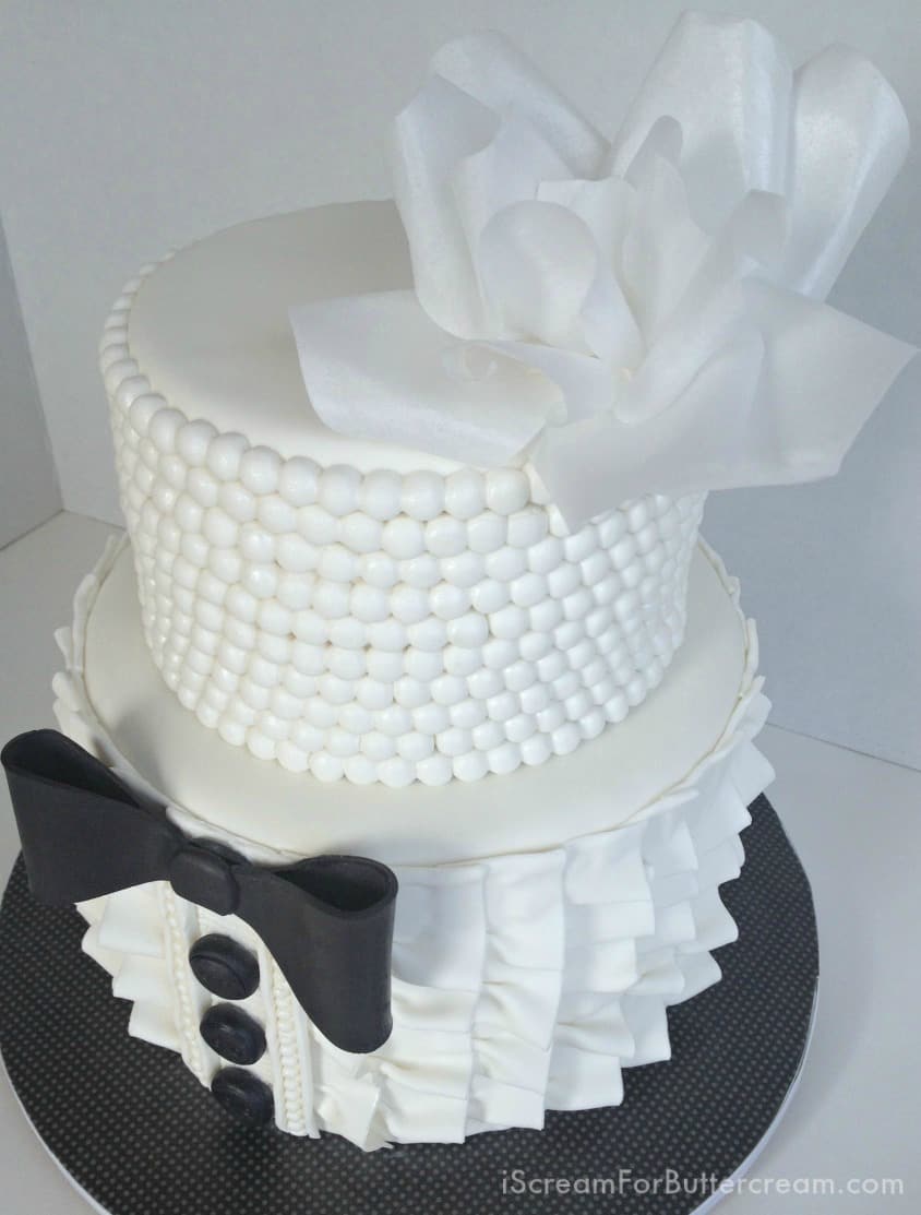 How to Make a His and Hers Wedding Shower Cake I Scream for Buttercream