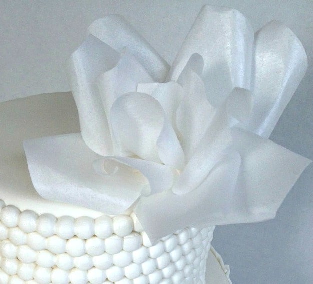 His and Hers Shower Cake Wafer Paper Flower