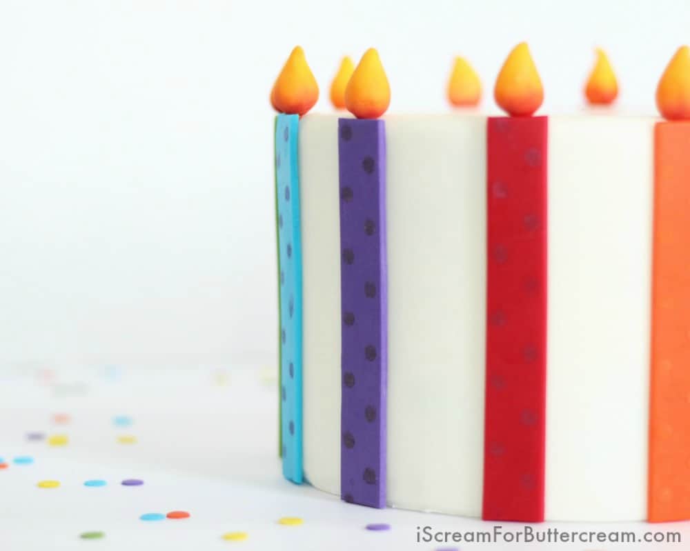 Easy Fondant Birthday Cake Tutorial