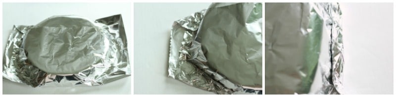 Wrapping the Cakes in foil