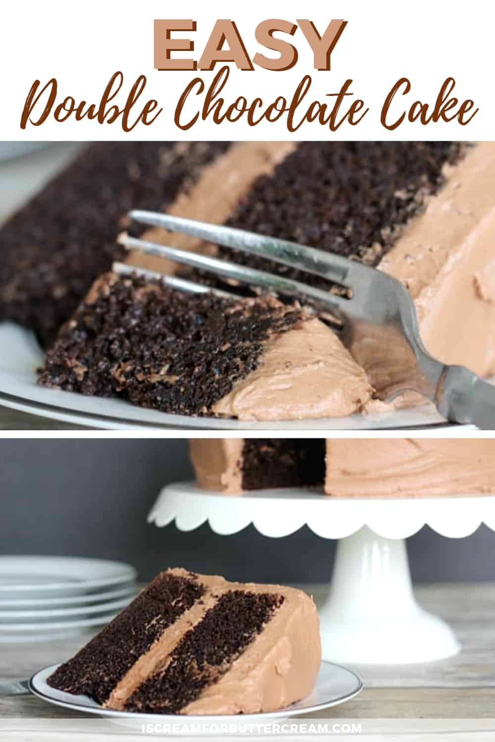 Easy Double Chocolate Cake New Pin 1