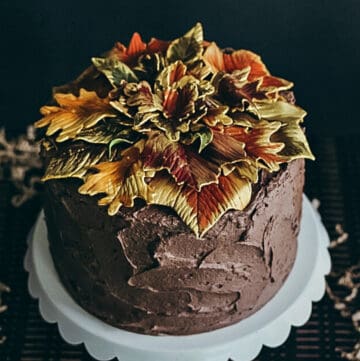 gilded leaf cake featured image