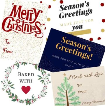 Free Printable Christmas Food Gift Tags - I Scream for Buttercream