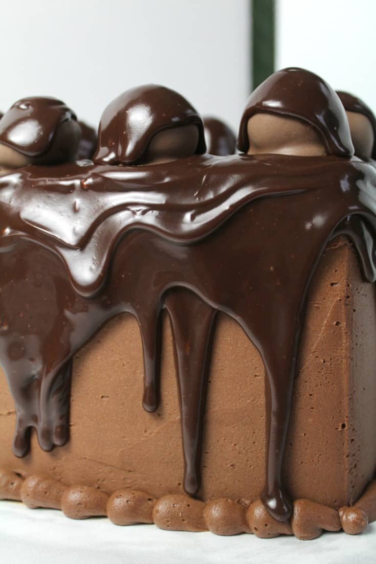 Chocolate Heart Cake Ball Cake with Pourable Ganache Recipe I Scream