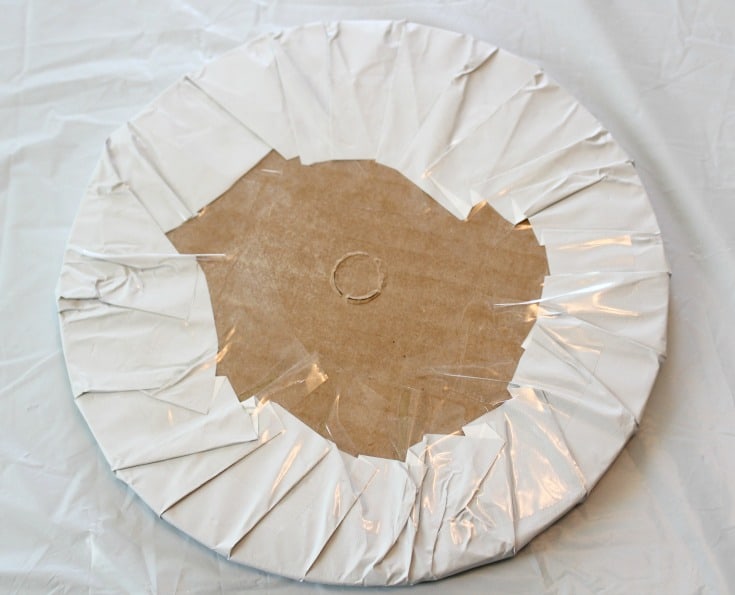 Covered round cake base