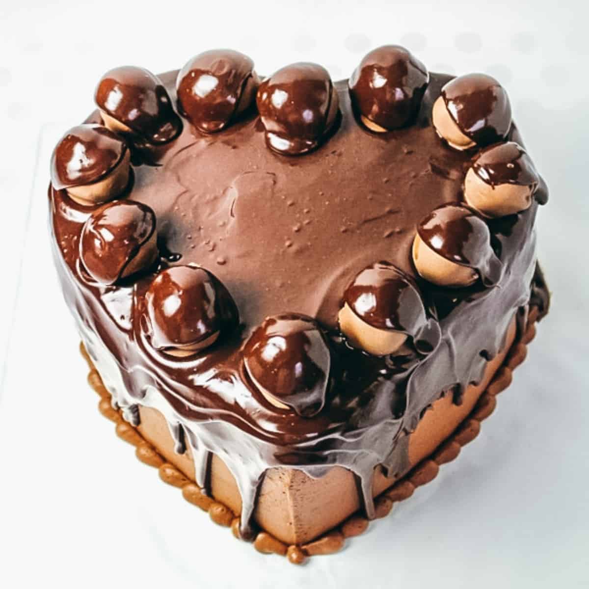 Chocolate Heart Cake Ball Cake with Pourable Ganache Recipe - I ...