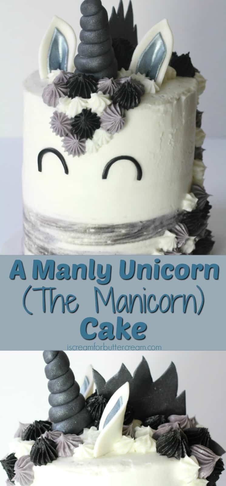Manly Unicorn Cake Pinterest Graphic