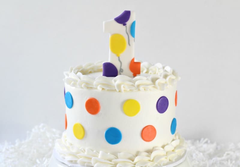 Balloon Cake Topper on cake
