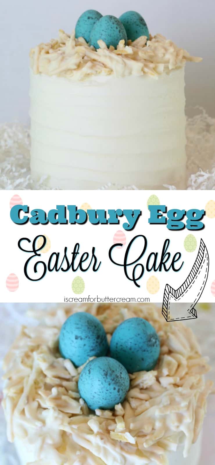 Cadbury Egg Easter Cake I Scream for Buttercream