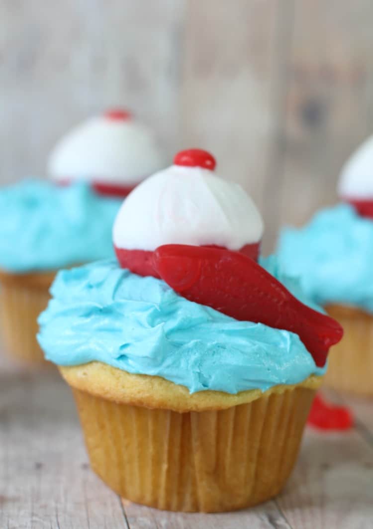 Fishing Bob Cake Pop Cupcakes - I Scream for Buttercream