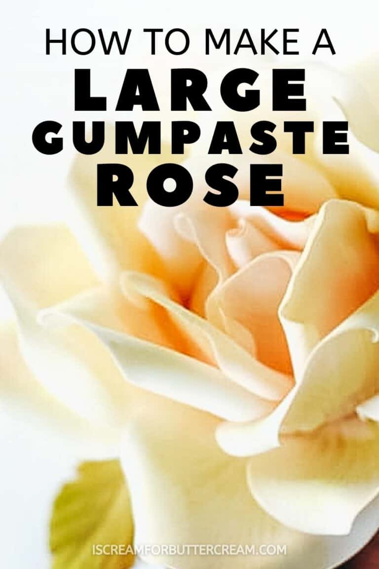 How to Make a Large Gumpaste Rose I Scream for Buttercream