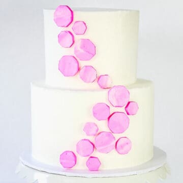 geometric buttercream cake featured image