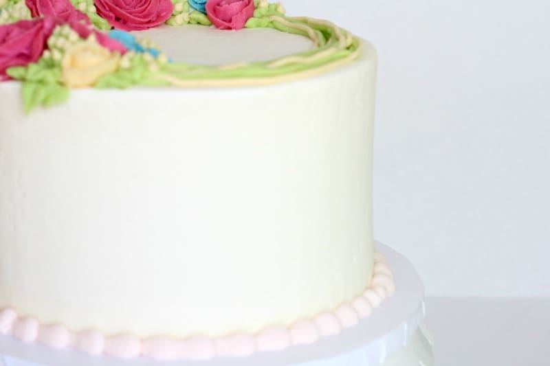 Smooth Buttercream Floral Cake