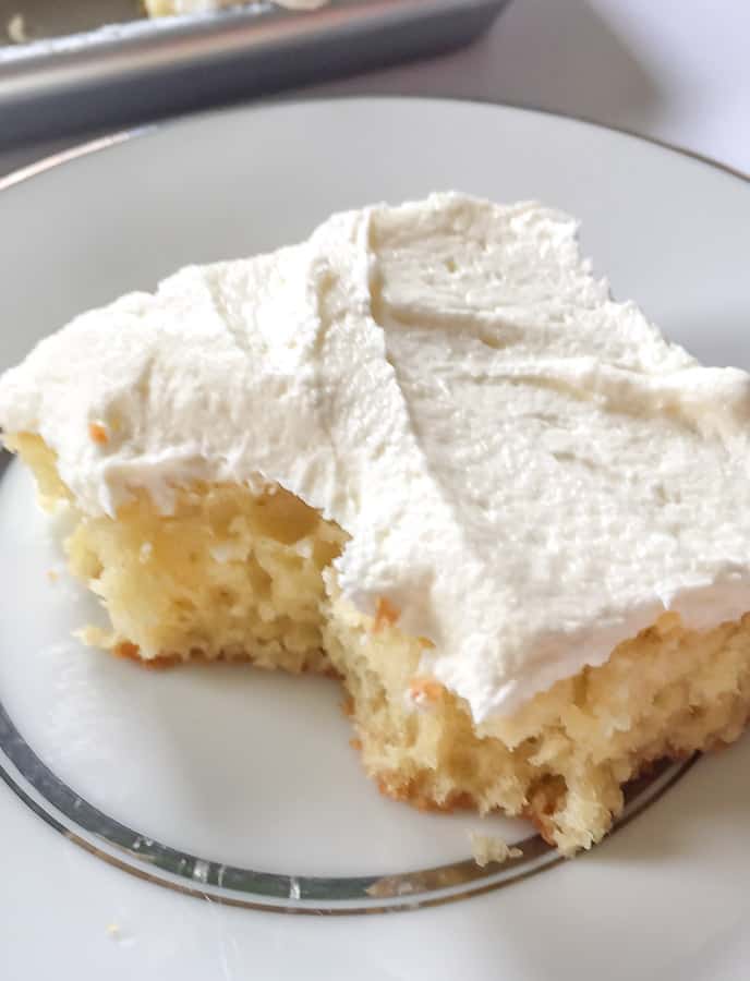 Piece of Yellow Buttermilk Sheet Cake