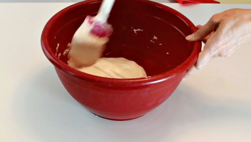 Mixing marshmallows