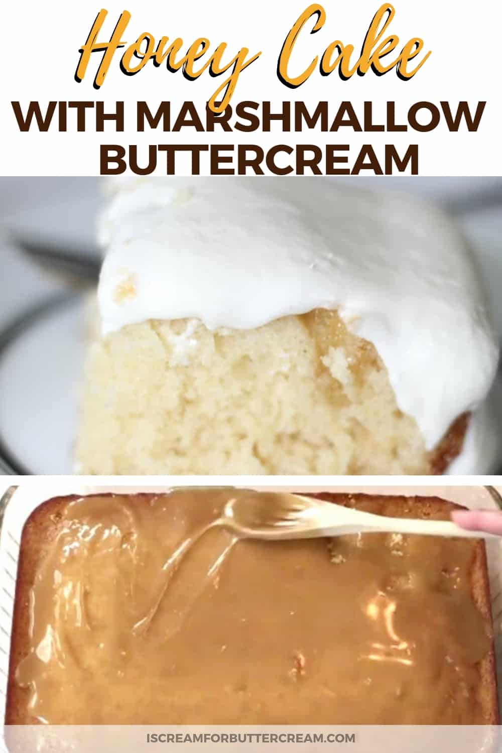 Honey Cake with Marshmallow Buttercream new Pin 2