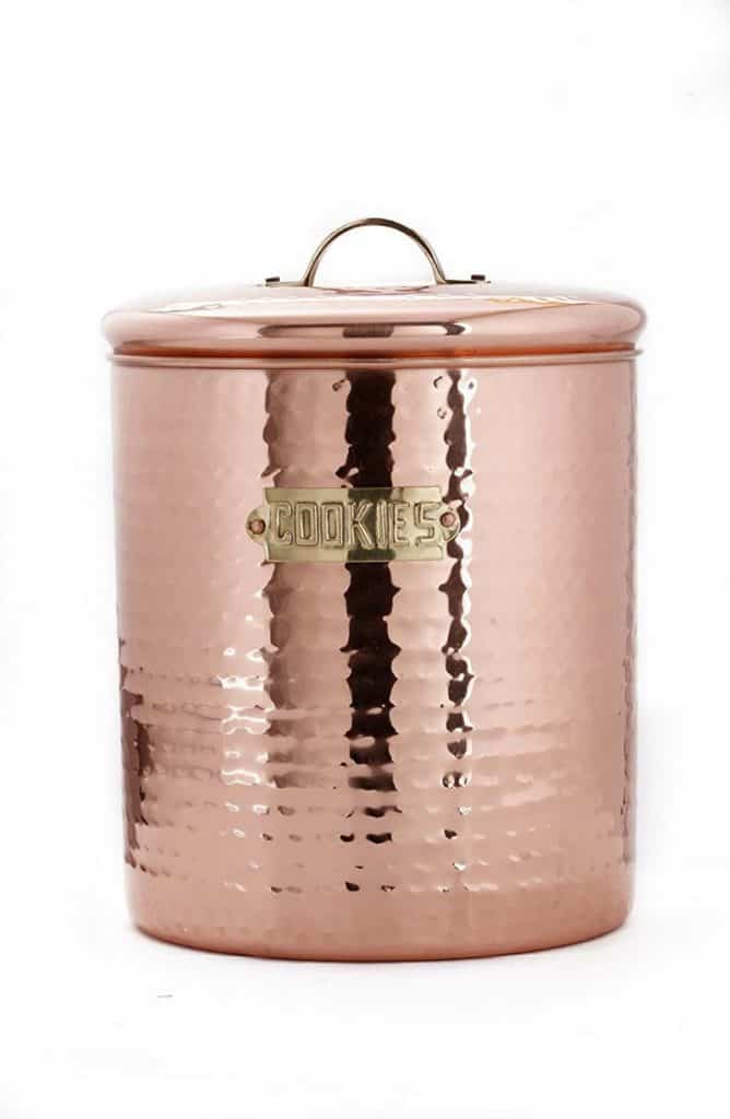 Copper cookie jar