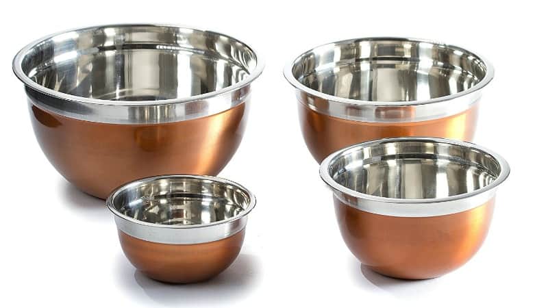 Copper mixing bowls