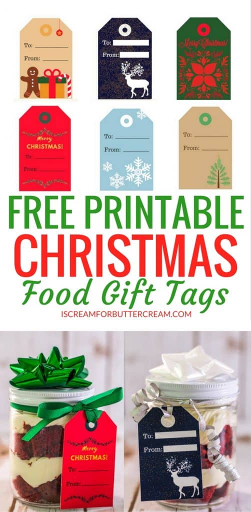 Free Printable Tags for Food Gifts Pinterest Graphic
