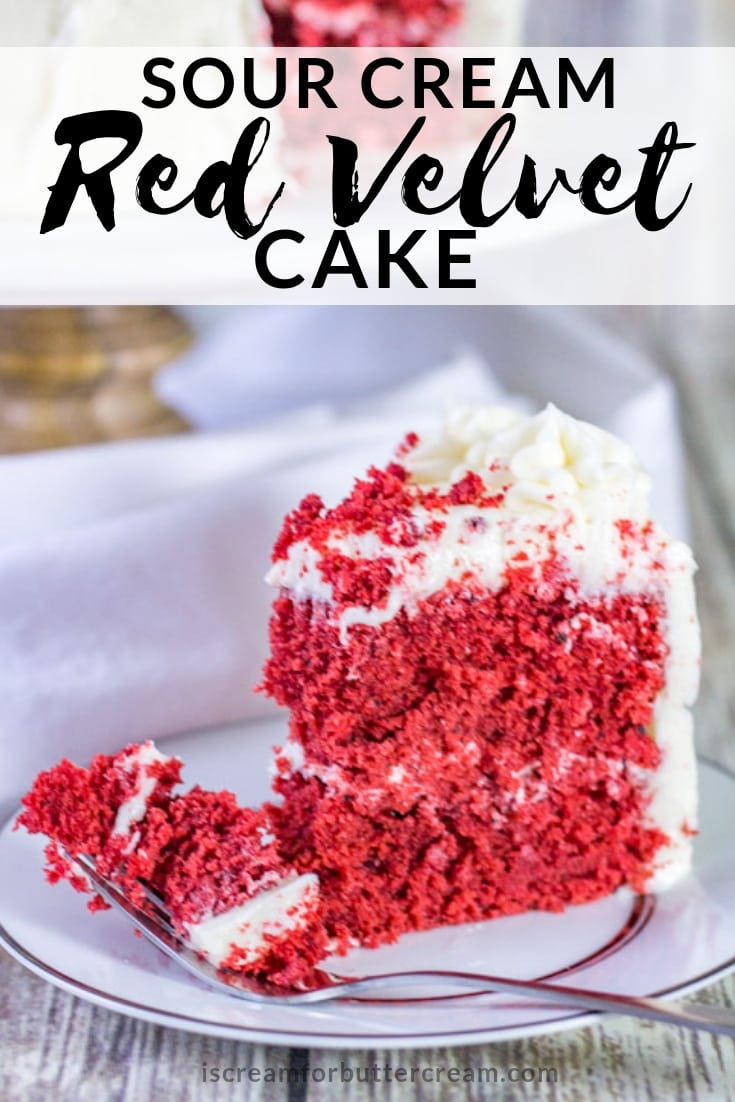 Sour Cream Red Velvet Cake I Scream for Buttercream