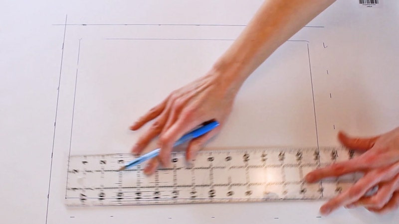 drawing a straight line on poster board