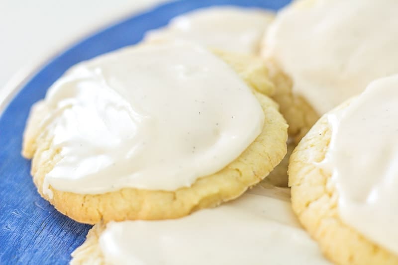 Pound cake cookie close up