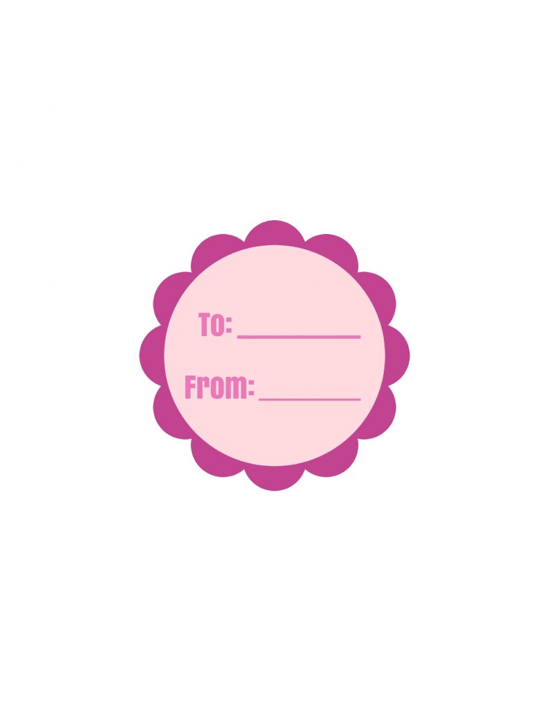 purple and pink round printable label