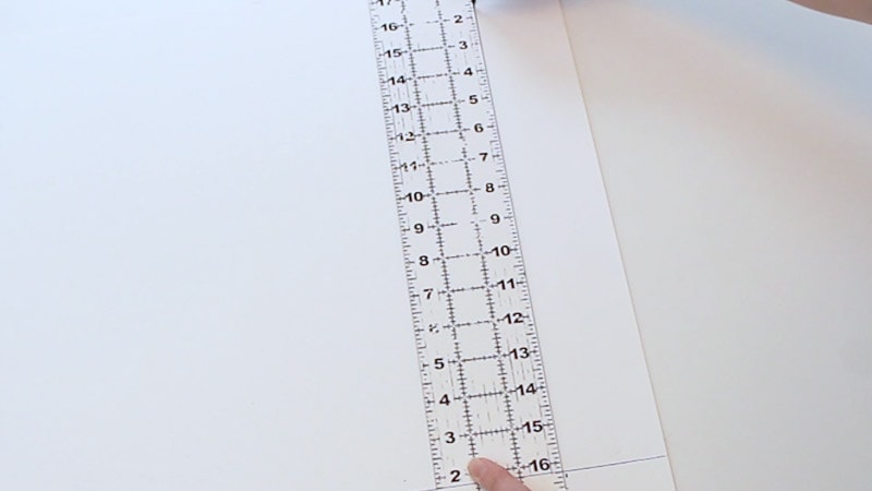 draw a line connecting the measure marks