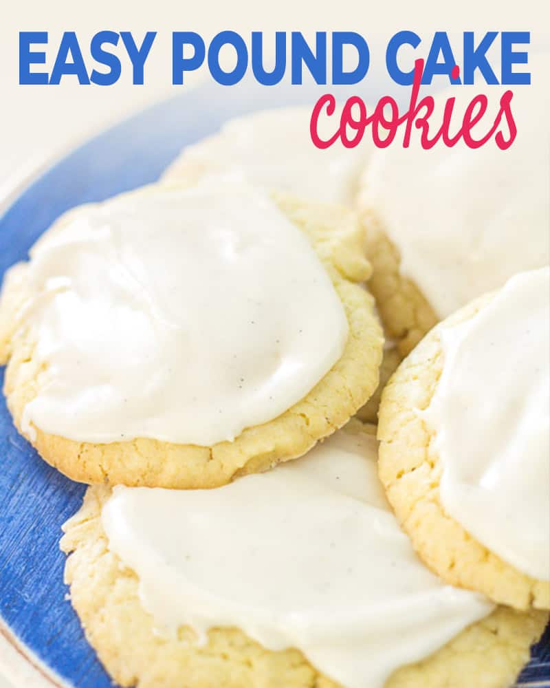 easy pound cake cookie post title graphic