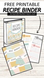 Free Recipe Binder Printables - I Scream for Buttercream