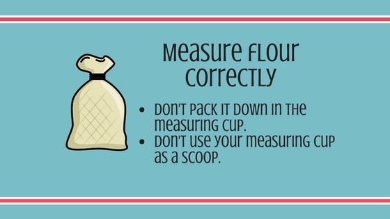 Measure flour correctly graphic