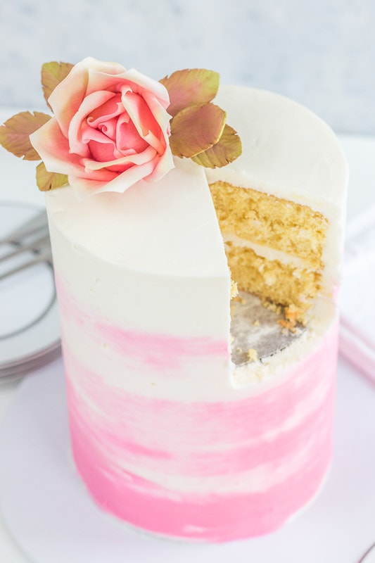 Buttercream double barrel cake with fresh flowers | Louise Goss | Flickr