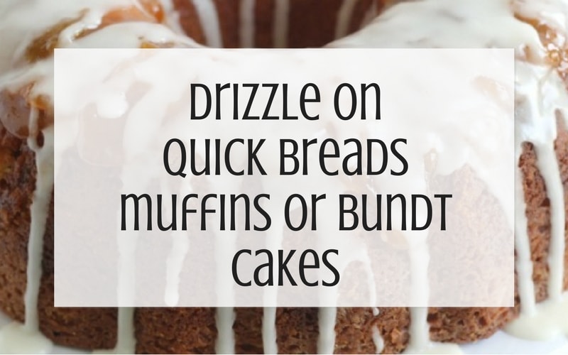 Use leftover buttercream to drizzle on quick breads muffins or bundt cakes graphic