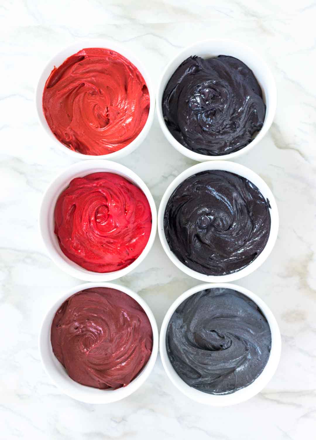 Coloring red and black buttercream