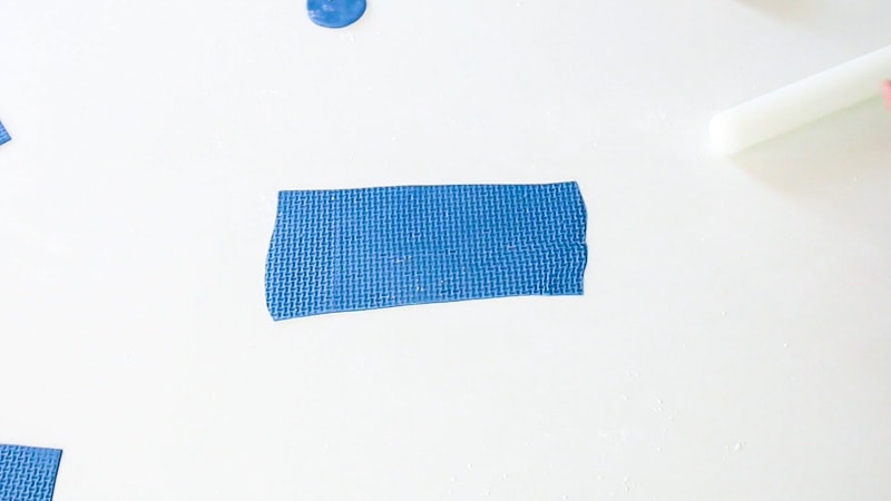 Textured blue fondant