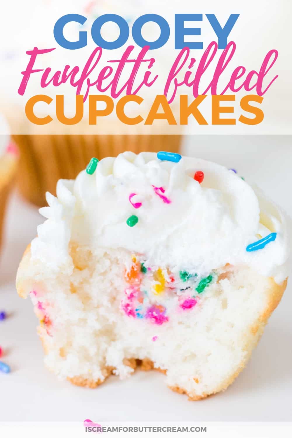 Gooey Funfetti Filled Cupcakes New Pinterest Graphic 1