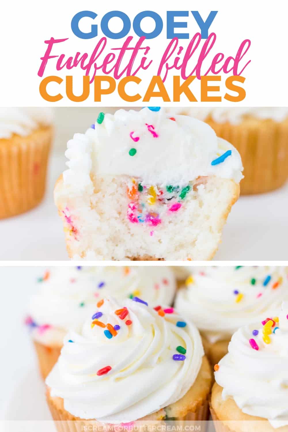 Gooey Funfetti Filled Cupcakes New Pinterest Graphic 2