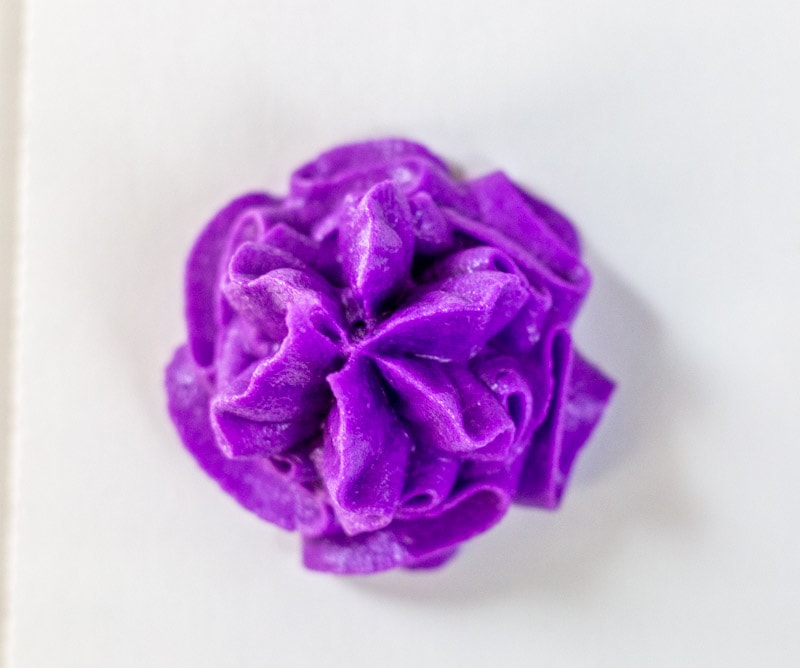 Purple buttercream small rosette