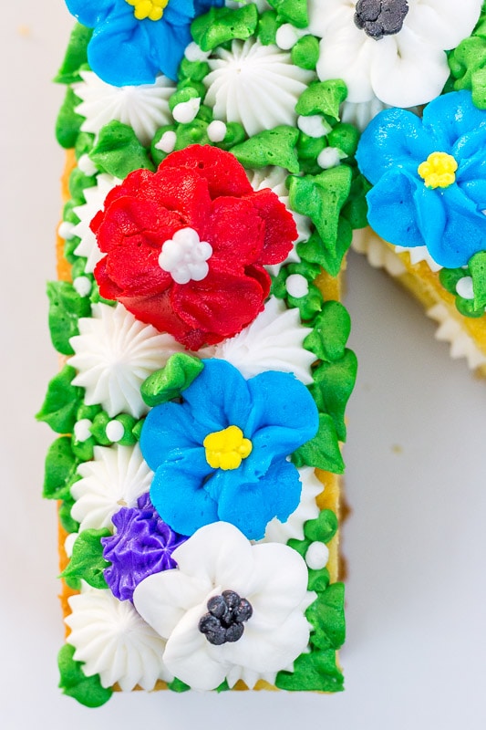 Piping buttercream flowers