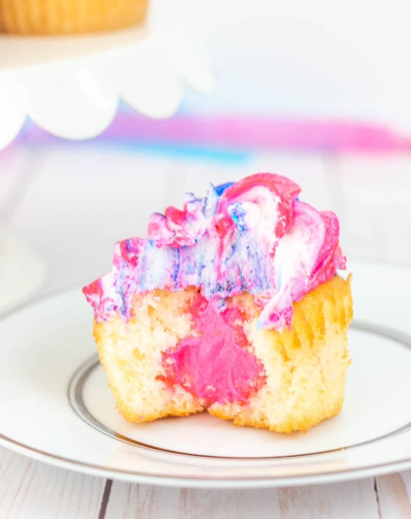 Gender Reveal Cupcake Pink Inside