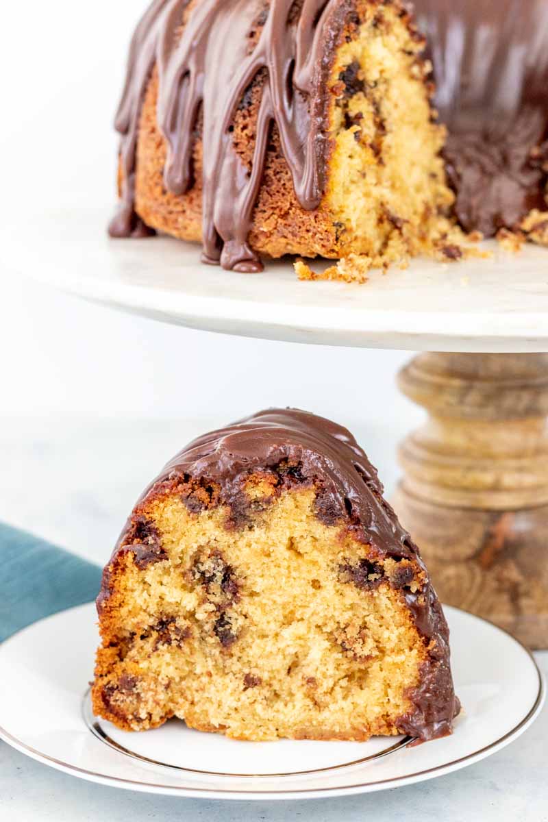 Milk Chocolate Chip Cake with Milk Chocolate Glaze I Scream for