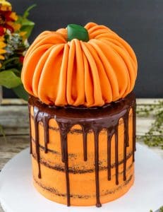 Rice Krispie Treat Pumpkin Cake Topper Tutorial - I Scream for Buttercream