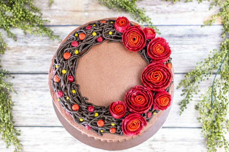 Fall Wreath Cake - I Scream for Buttercream