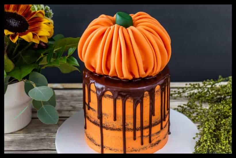 Rice Krispie Treat Pumpkin Cake Topper Tutorial - I Scream for Buttercream