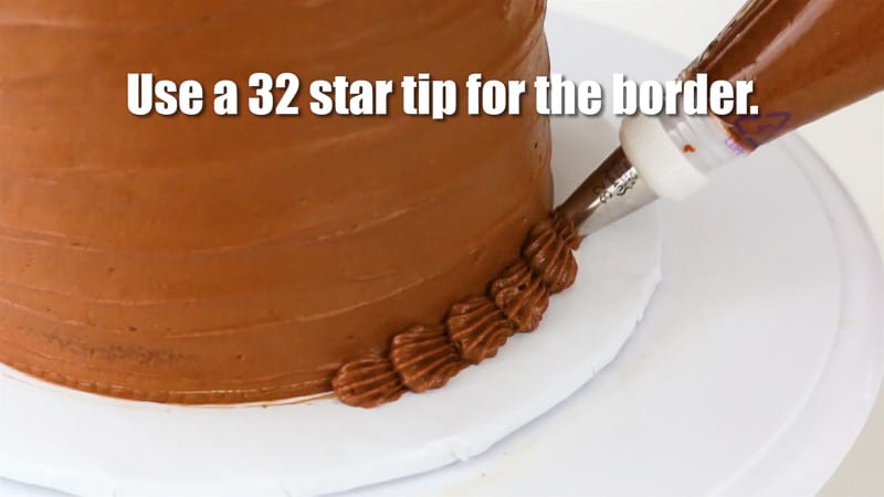 Pipe a shell border around the bottom edge of your cake