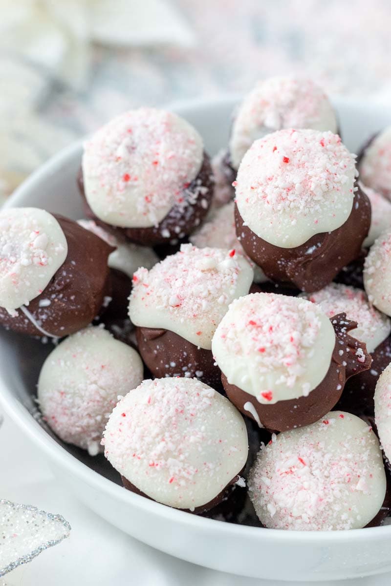 Peppermint Bark Cake Balls