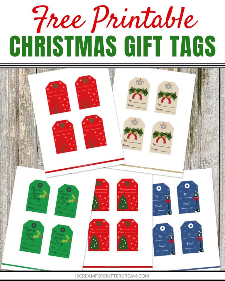 Printable Christmas Gift Tags - I Scream for Buttercream