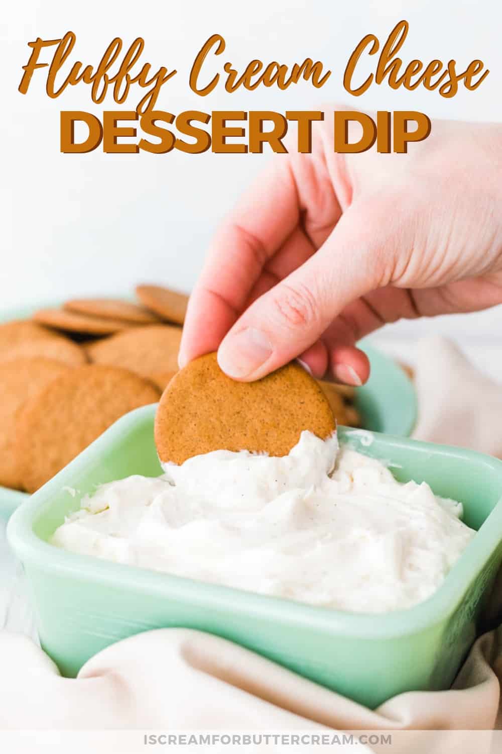 Fluffy Cream Cheese Dessert Dip New Pin Graphic 1