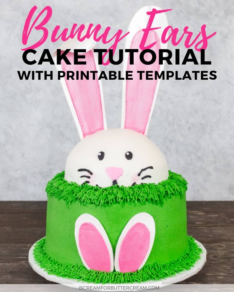 Bunny Ears Cake with Templates Blog Post Image